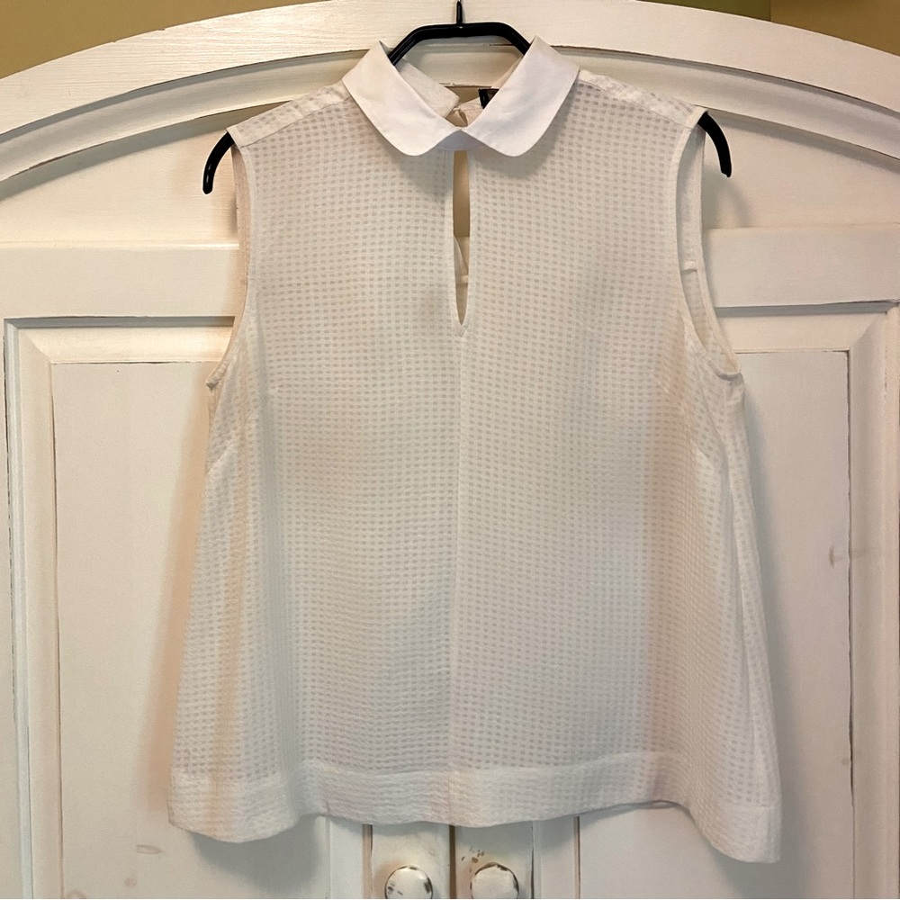 Sleeveless French Connection Blouse with Peter Pan Collar